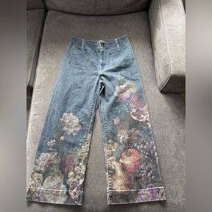 Maeve Collette Wide Leg Cropped Jeans